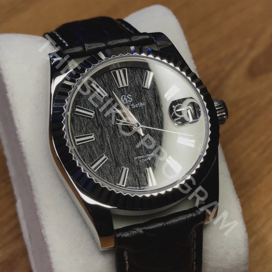 Seiko mod with leather strap front facing video